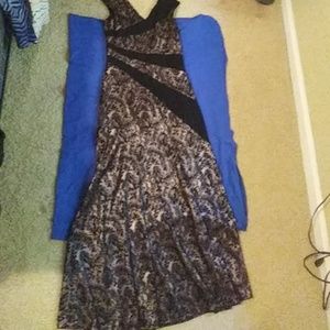 Black and gold lace dress